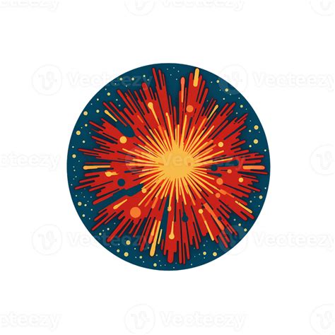 Colorful Fireworks Isolated On Transparent Background Ai Generated