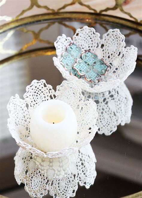 How To Make A Lace Doily Bowl With Mod Podge Stiffy Paper Doily