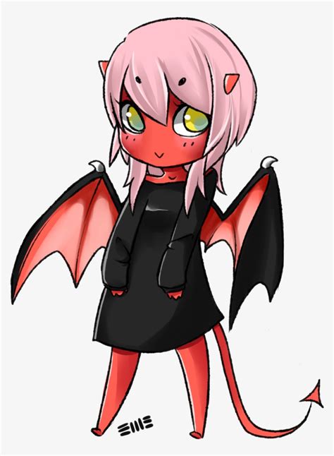 Drawn Demon Chibi Anime Chibi Demon Girl Transparent Png 900x1109