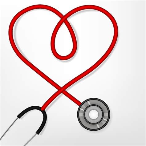 Premium Vector Stethoscope Forming A Heart Shape