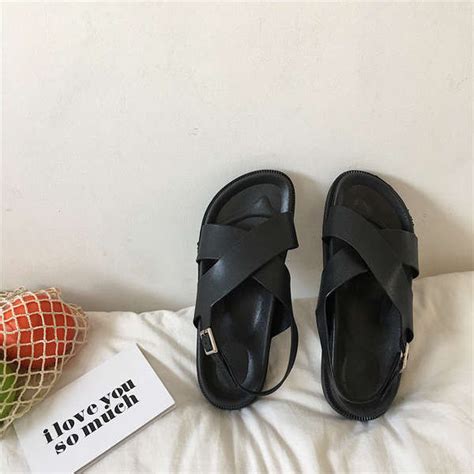 Selipar Tinggi Perempuan Sandal Tinggi Tebal Sandal Tapak Tinggi Korea