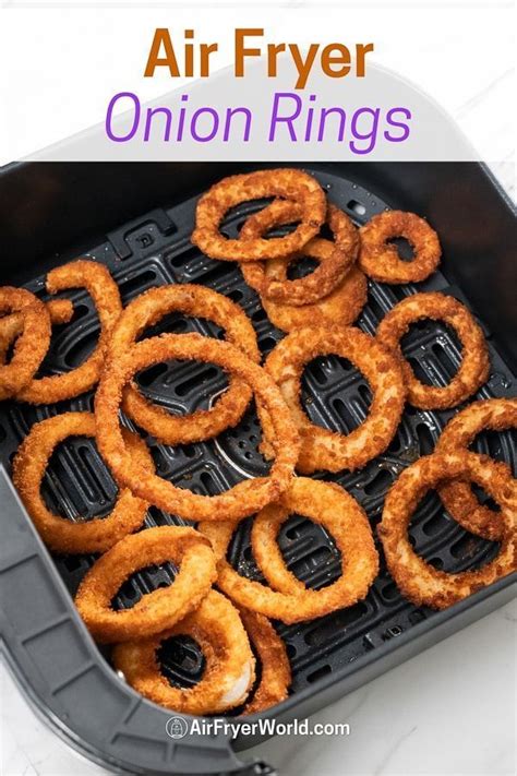 I would make the slices at least 1/2 inch wide because the breading masked too much of the onion flavor. Air Fried Onion Rings in Air Fryer FROZEN to CRISPY | Air ...