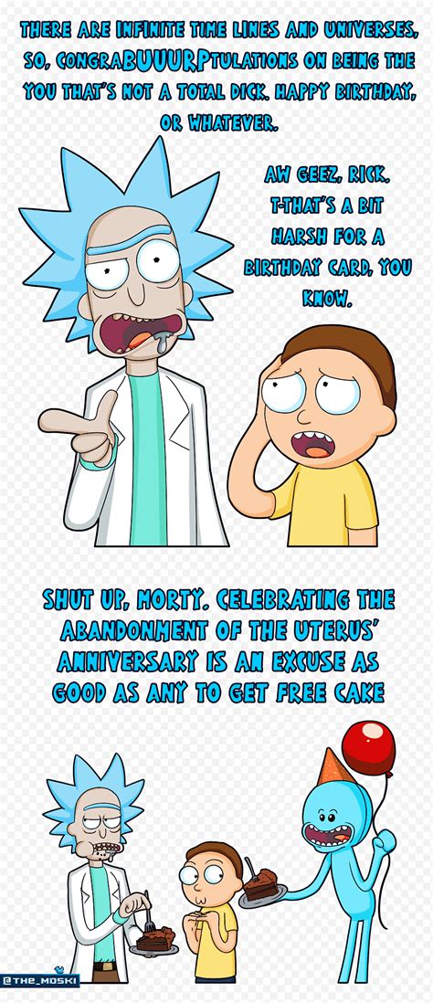 Polish your personal project or design with these rick and morty transparent png images, make it even more personalized and more attractive. Tarjeta de cumpleaños de Rick y Morty, tira de película de ...