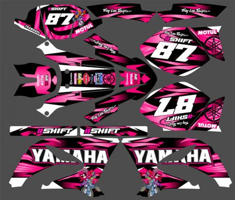 Grafik Kit Yamaha Dt Motorrad Pink Kitdeco Moto Fr