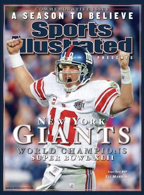 Photograph New York Giants Qb Eli Manning Super Bowl Xlii Champions