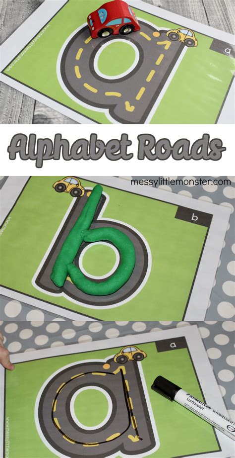 Alphabet Roads Letter Formation Printable Messy Little Monster