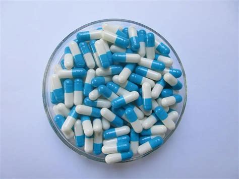 10000pcspack Size 4 Blue White Color Capsules Empty Hard Gelatin