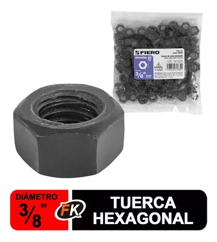 Tuerca Hexagonal Grado 5 De 38 Bolsa 100 Pzas Fiero 44697