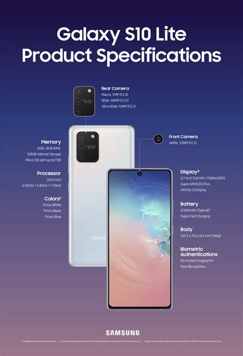 At A Glance Galaxy S10 Lite And Galaxy Note10 Lite Specs Samsung