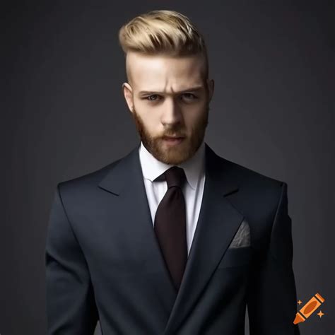 Elegant Blonde Man In A Suit On Craiyon