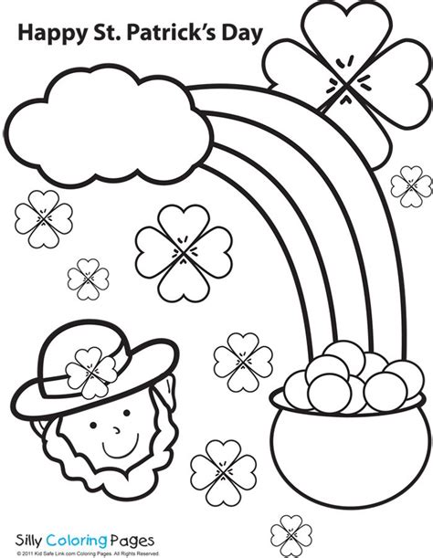 The rainbow and the treasure legend. St. Patrick's Day Free Coloring Pages | San patricio ...