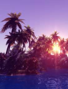 Tropical Island In The Sunset Royalty Free Stock Photography Image