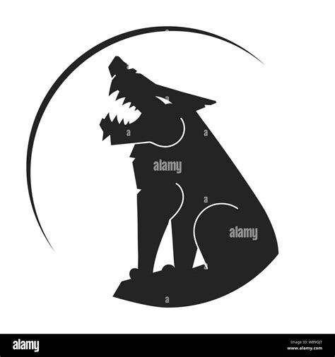 Angry Wolf Silhouette