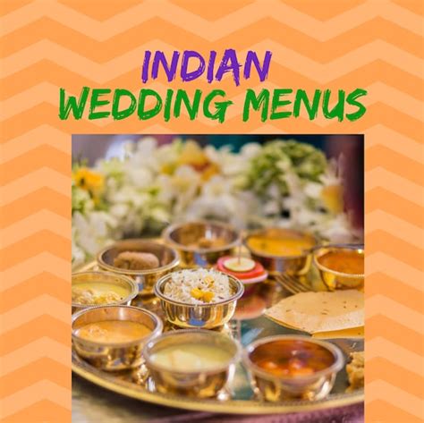 Indian Wedding Menu Indian Food Indian Food Menus Indian Etsy