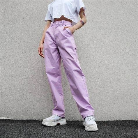Lavender Sky High Waist Cargo Pants In 2020 Fashion Pants Cargo