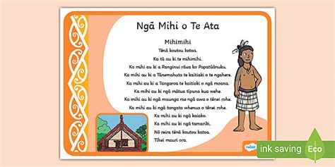 Ngā Mihi O Te Ata Greetings Poster Teacher Made Twinkl