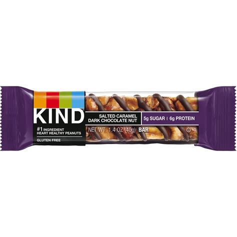kind salted caramel dark chocolate nut bars zerbee
