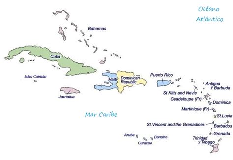 Mapa De Las Antillas Países Independientes Social Hizo