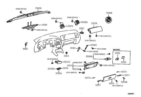 Glove Compartment Door Hinge Shaft Autoparts Toyota