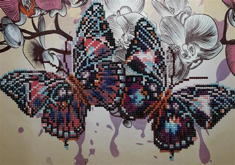 Two Butterflies Completed 5d Diamond Painting Etsyde