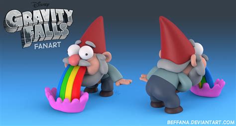 Gravity Falls Puking Rainbow Gnome Fanart By Beffana On Deviantart