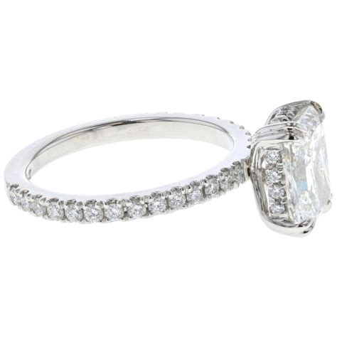 Hidden Halo 2 Carat Radiant Diamond Engagement Ring In Platinum