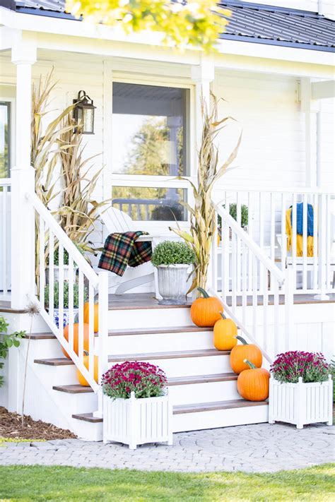 Classic Farmhouse Fall Front Porch The Creek Line House