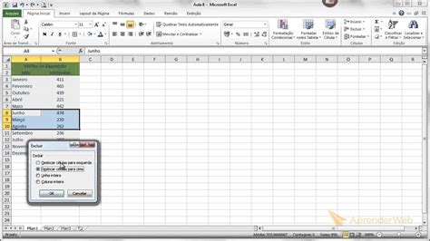 Aula 8 Curso Excel 2010 Básico Inserindo E Removendo Células Youtube