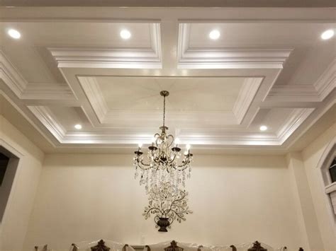 Want to install a coffered ceiling in your home? PROFESSIONAL INSTALL*CROWN MOULDING*WAINSCOTING*COFFERED ...