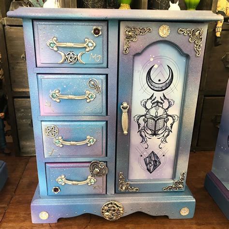 See more ideas about gothic house, goth home, gothic decor. Beautiful pastel handmade witchy occult dresser!! Got to make one of these... (With images ...