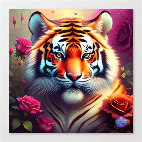 Shop Valentine Tiger Canvas Print By Morriganaustin On Society In