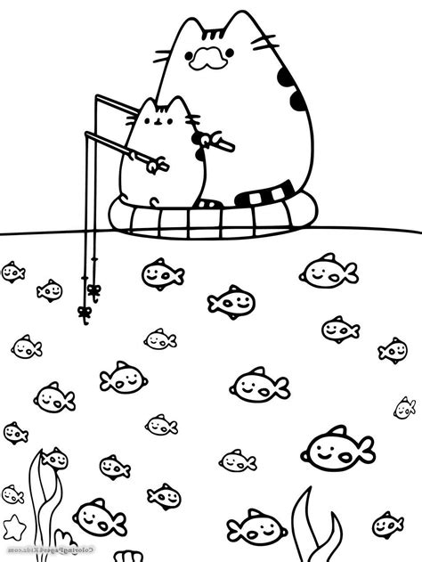 Pusheen Coloring Pages Pdf Download Printable Cute Pusheen Coloring