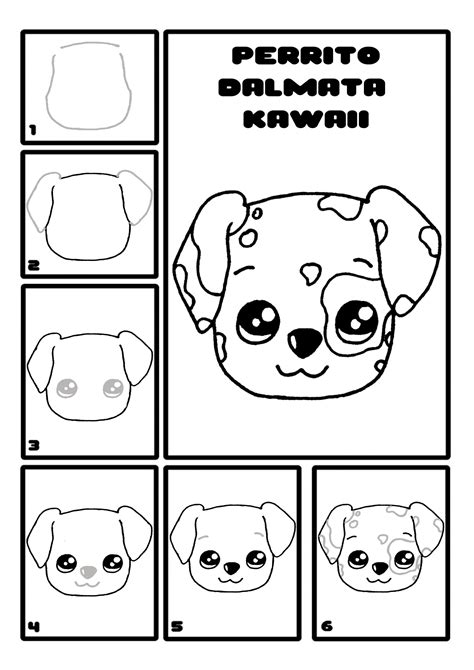 Como Dibujar Un Perro Dalmata Kawaii Paso A Paso Como Dibujar Un
