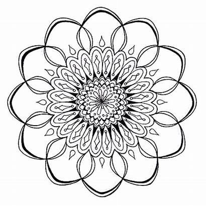 Mandala Coloring Flower Pages Lotus Difficult Pdf
