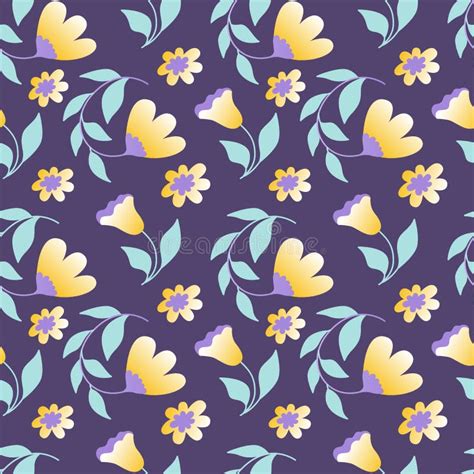 Seamless Vector Floral Patterns Spring And Summer Backdrop Stock