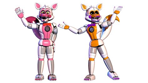 Funtime Foxy And Lolbit Remake By Bantranic Funtime Foxy Anime Fnaf