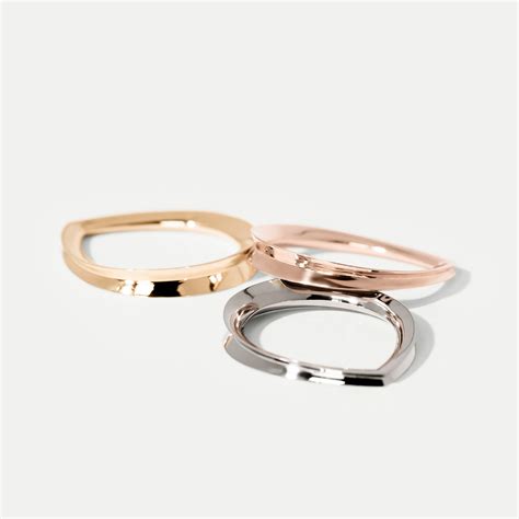 Arc Stackable White Gold Ring Hannah Martin