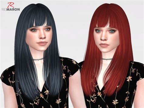 The Sims Resource Mango Hair Retextured By Remaron Sims 4 Hairs