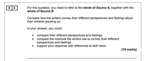 gcse english language paper  question  examples aqa english language paper  question