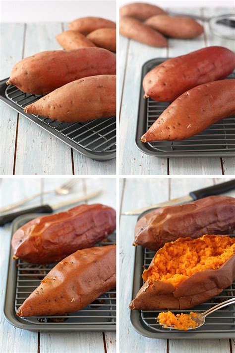 From baked to roasted to noodled, we first, jamie dehydrates the chips in a 200 degree oven, then she cranks up the heat to make them crispy. Toaster Oven Baked Sweet Potatoes | Recipe | Cooking sweet ...