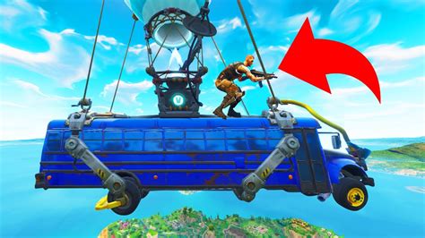 Hiding On Top Of The Battle Bus Fortnite Hide And Seek Youtube