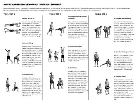 The Spartacus Workout Printable The Spartacus Workout 20 Human