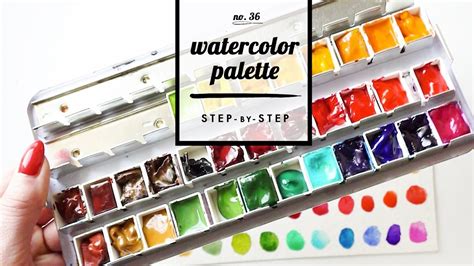 Setting Up A New Watercolor Palette Step By Step Watercolor