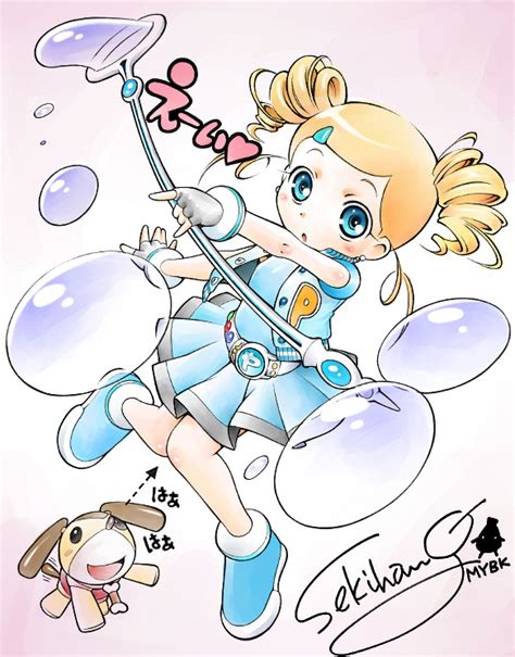 Goutokuji Miyako Rolling Bubbles And Peach Powerpuff Girls Z Drawn