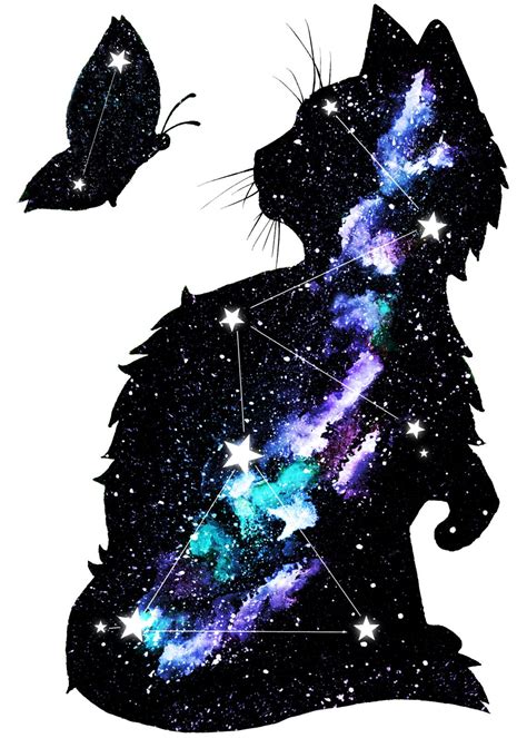 Cat Constellation Galaxy Print Lianna Cooper On Artstation At