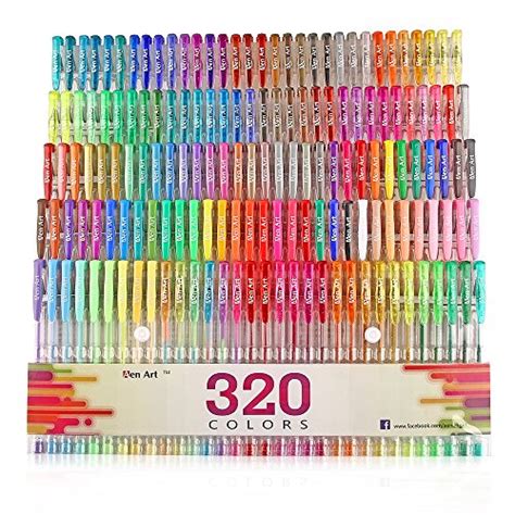 200 Color Glitter Gel Pen Set Reaeon 100 Individual Gel Glitter Pens
