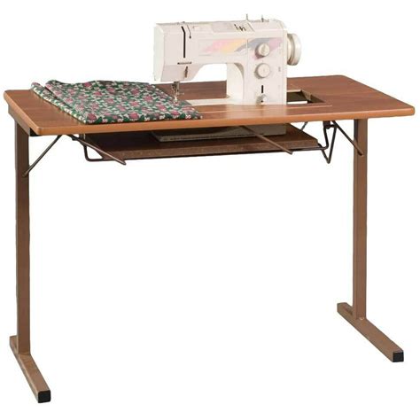 Fashion Sewing Cabinets 299 Foldable Sewing Machine Table Rustic Maple