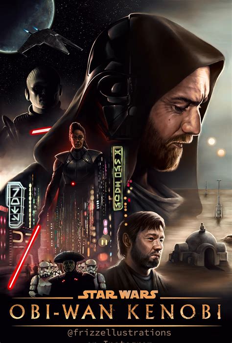Obi Wan Kenobi Poster I Illustrated Rstarwars
