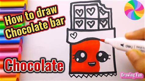 how to draw chocolate bar how to draw chocolate drawing and coloring chocolate bar youtube