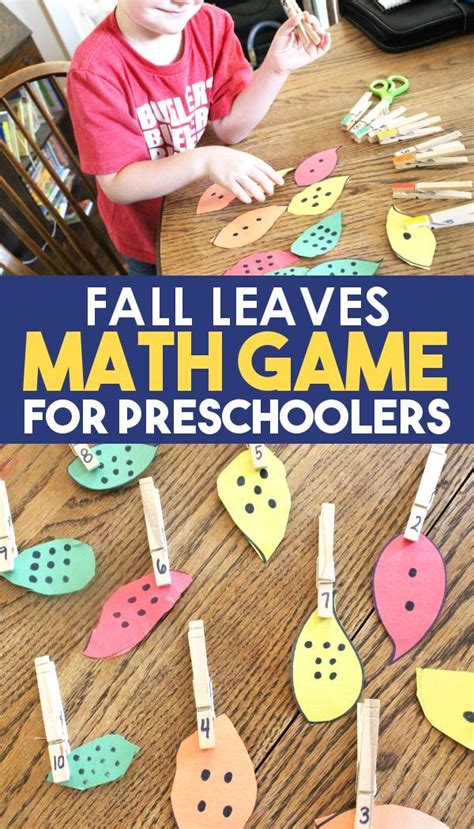 Fall Leaves Math Activity For Preschoolers Mom Life Made Easy
